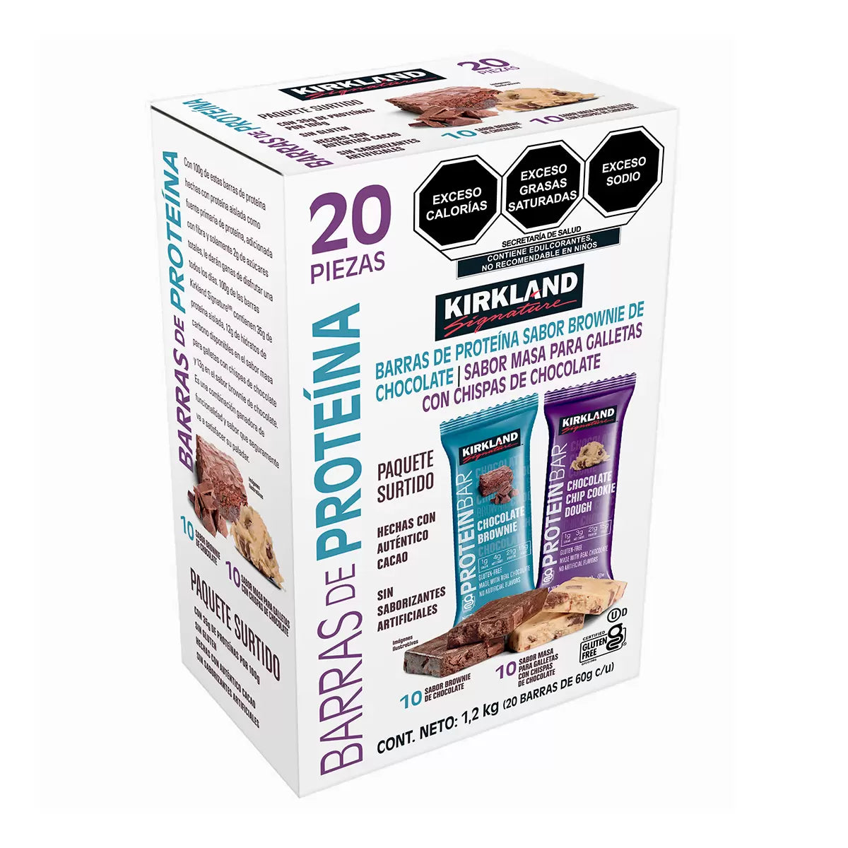 Barras de Proteina 20 pzas de 60 g - Chocolate Cookie And Chocolate Brownie