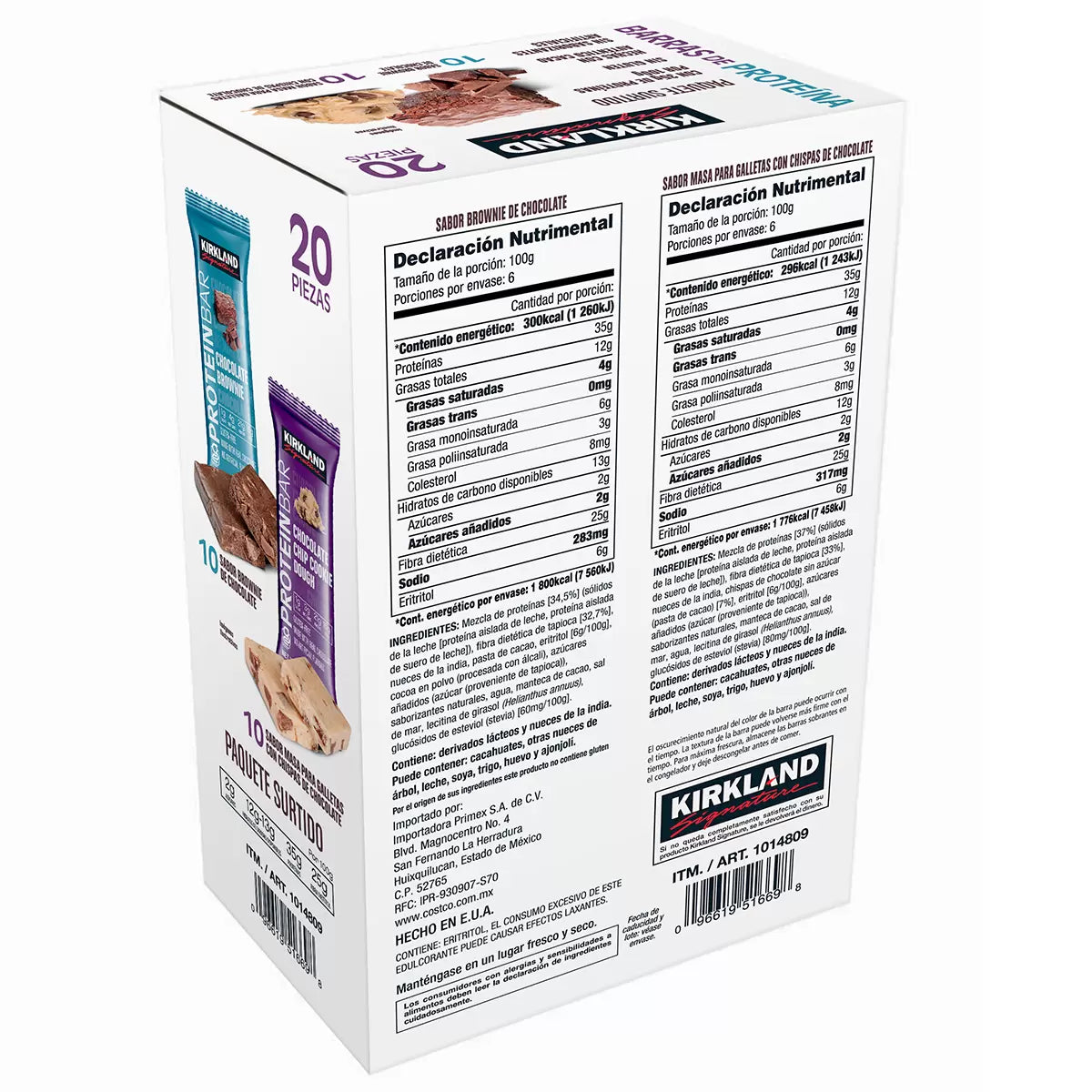 Barras de Proteina 20 pzas de 60 g - Chocolate Cookie And Chocolate Brownie