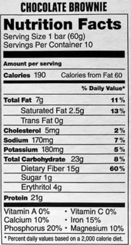 Barra de Proteina de 60 g - Chocolate Brownie