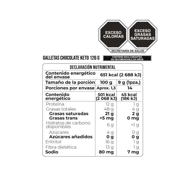 Galleta Chocolate Keto 126G