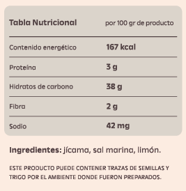 Chips Horneadas de Jícama Limón y Sal