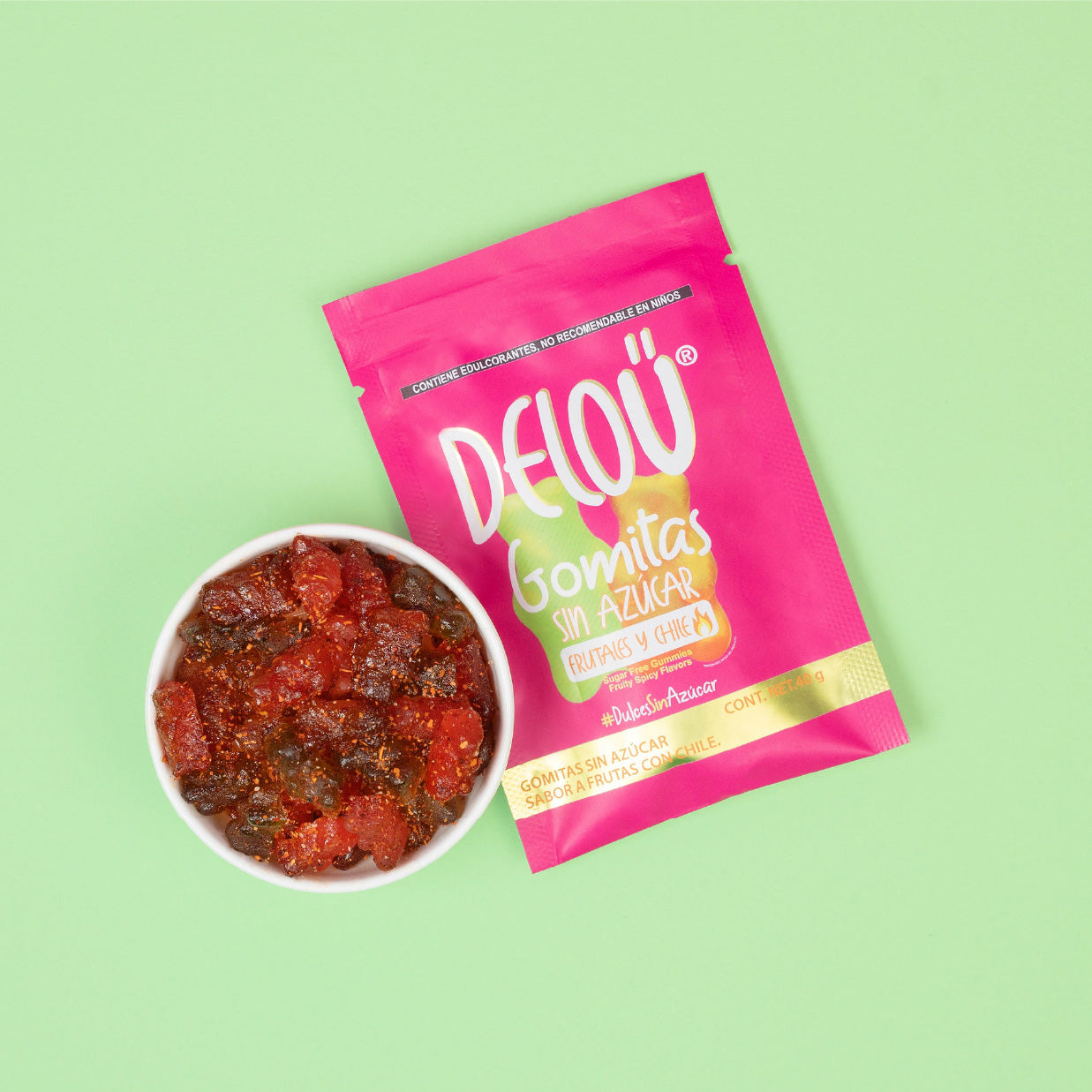 Ositos sabor frutales con chile sin azucar 40 gr