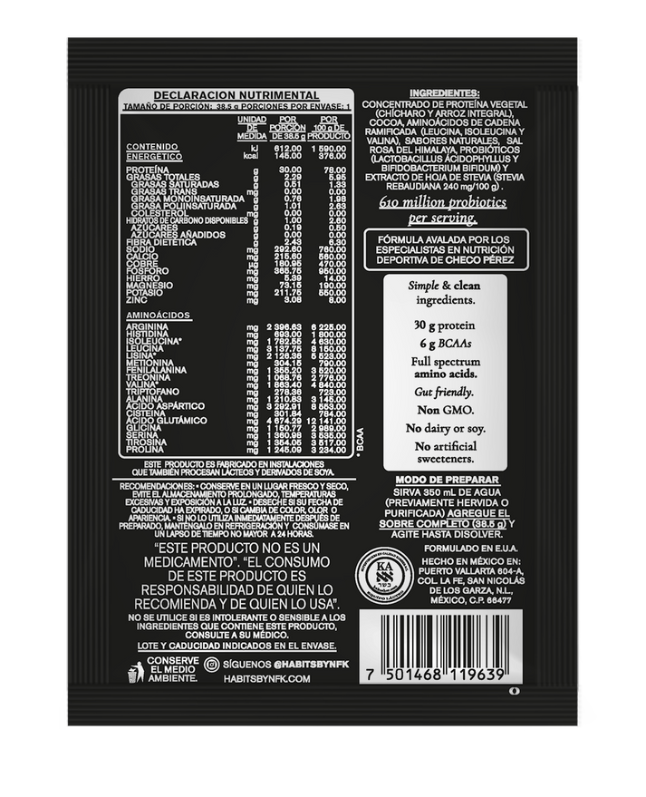 Habits by Sergio Pérez Sachets Cacao High Performance (Caja 15)
