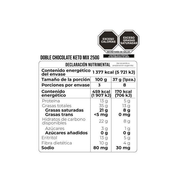 DOBLE CHOCOLATE KETO MIX 250 G