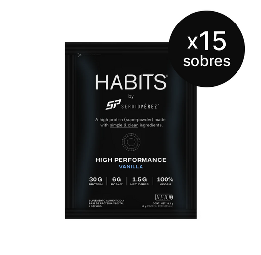 Habits by Sergio Pérez Sachets Vainilla High Performance (Caja 15)